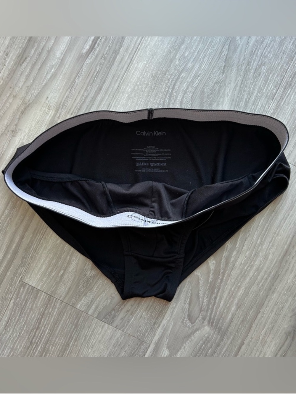 Calvin Klein Men’s Black Stretch Briefs with Logo Waistband - Picture 11 of 14